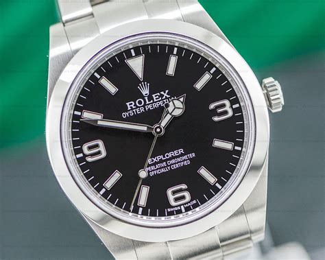 rolex 39mm black dial thickness|Rolex explorer i 214270.